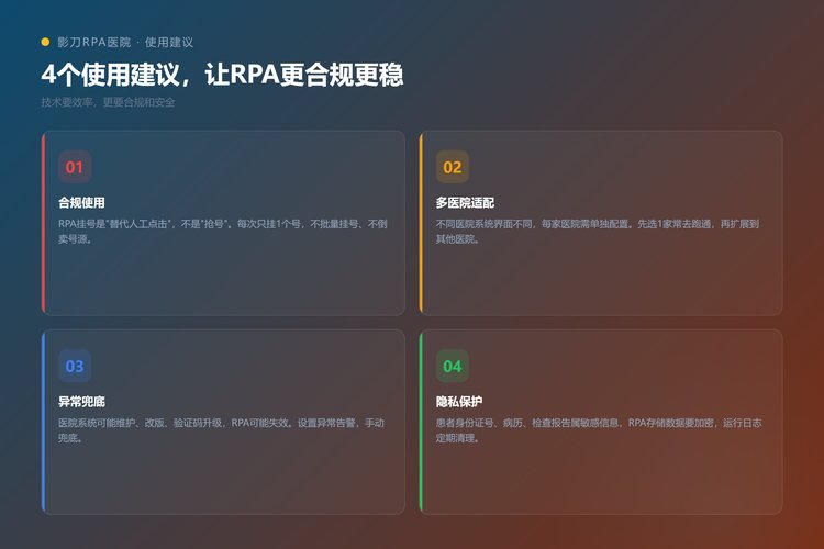 影刀RPA医院使用建议