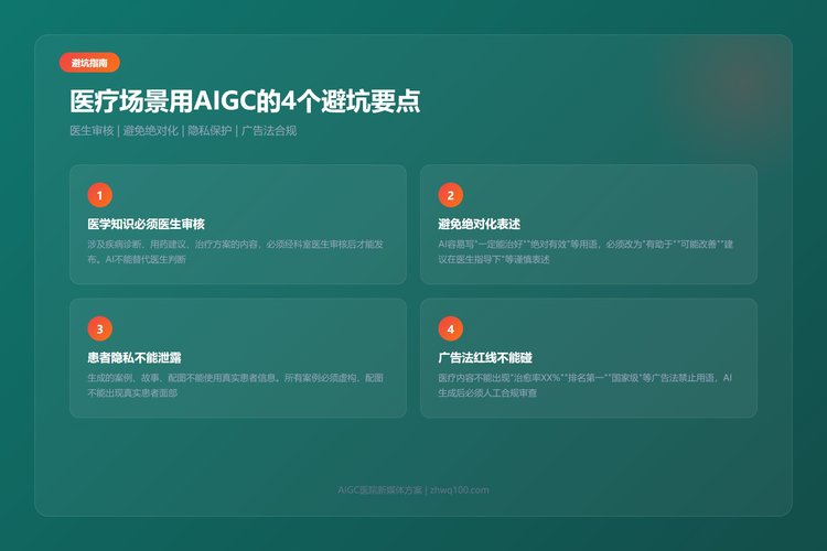 AIGC医院新媒体4个避坑要点