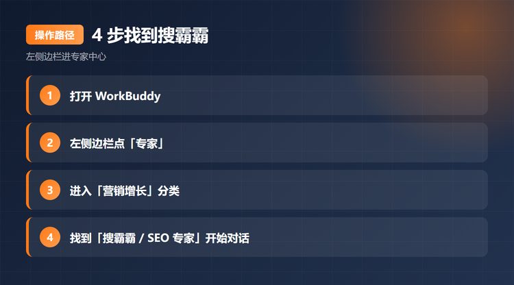 WorkBuddy 搜霸霸 SEO 专家：关键词矩阵与网站体检