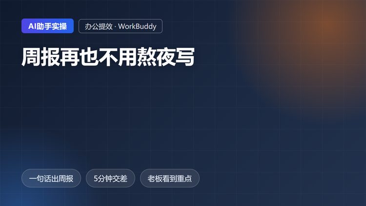 WorkBuddy写周报封面