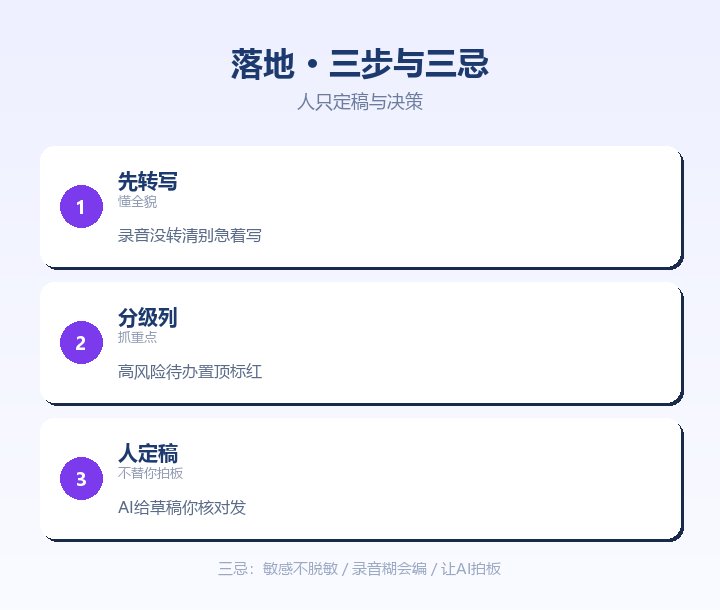 例会落地三步与三忌