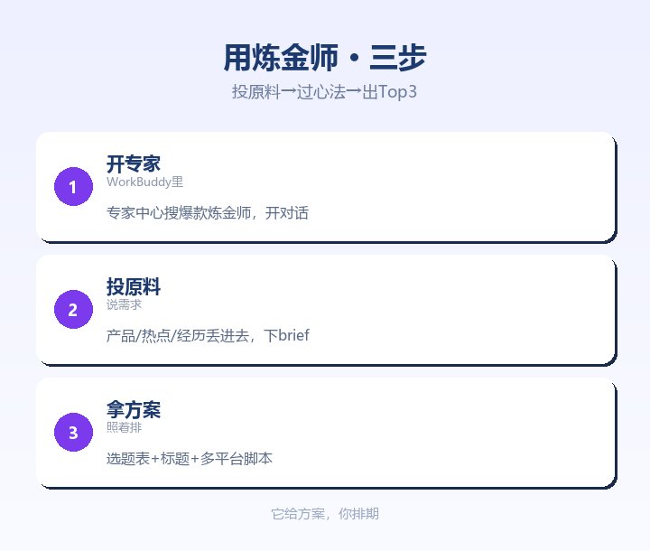 用炼金师 投原料过心法出Top3