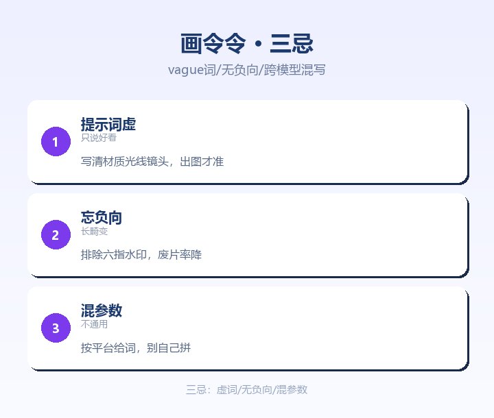 画令令三忌  vague词无负向跨模型混写