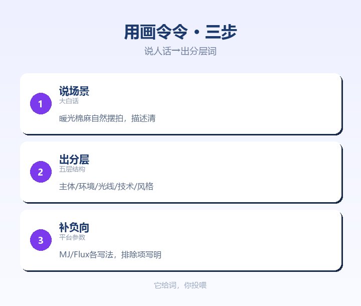 用画令令 说人话出分层提示词