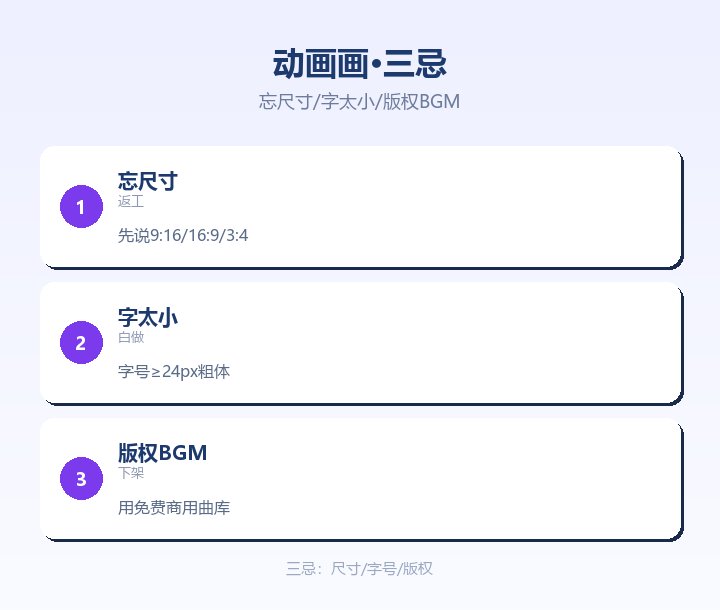 动画画三忌 忘问尺寸字太小版权BGM