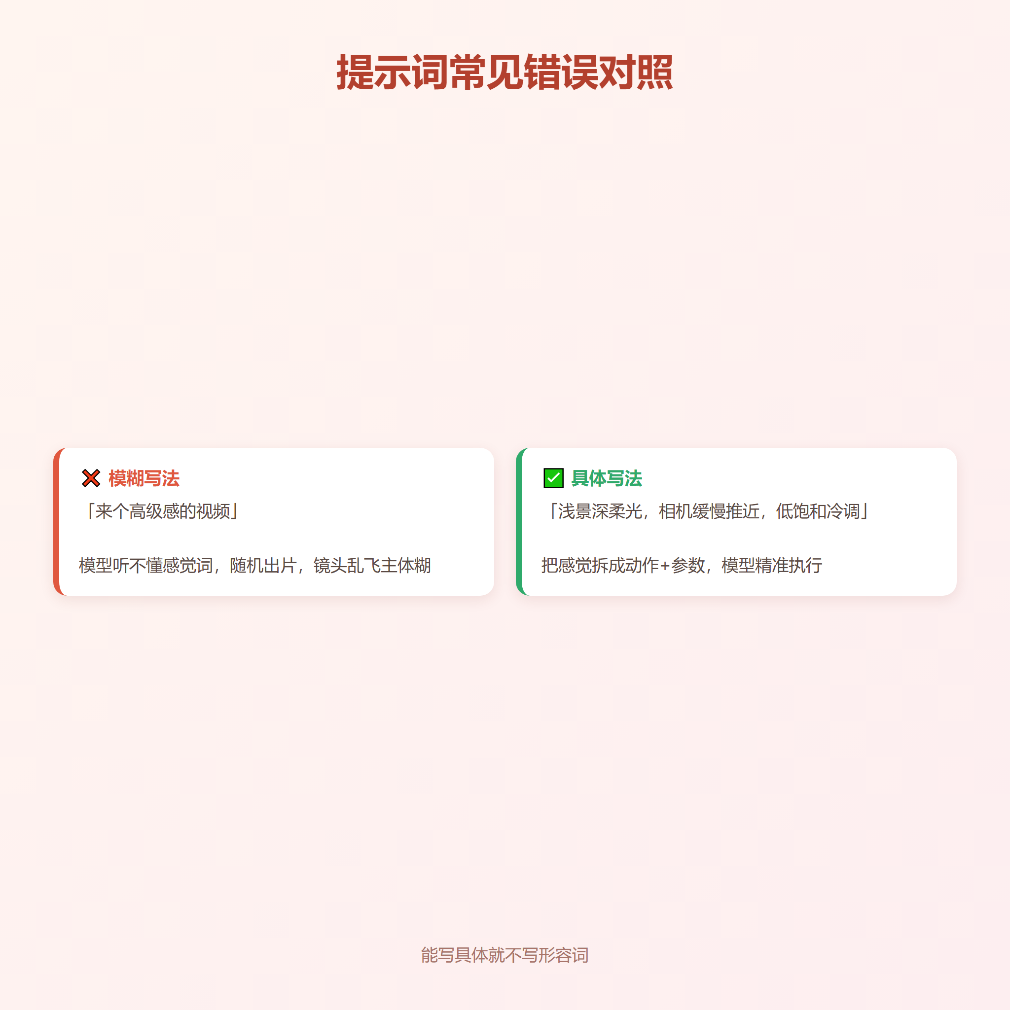 Seedance 2.0 提示词常见错误对照卡