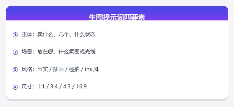 生图提示词四要素