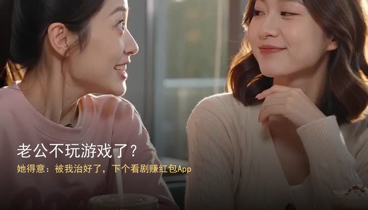 老公以前游戏迷现在不玩了？她得意：被我治好了，下了个看剧赚红包的App