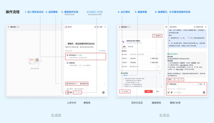 影刀RPA魔法指令操作界面