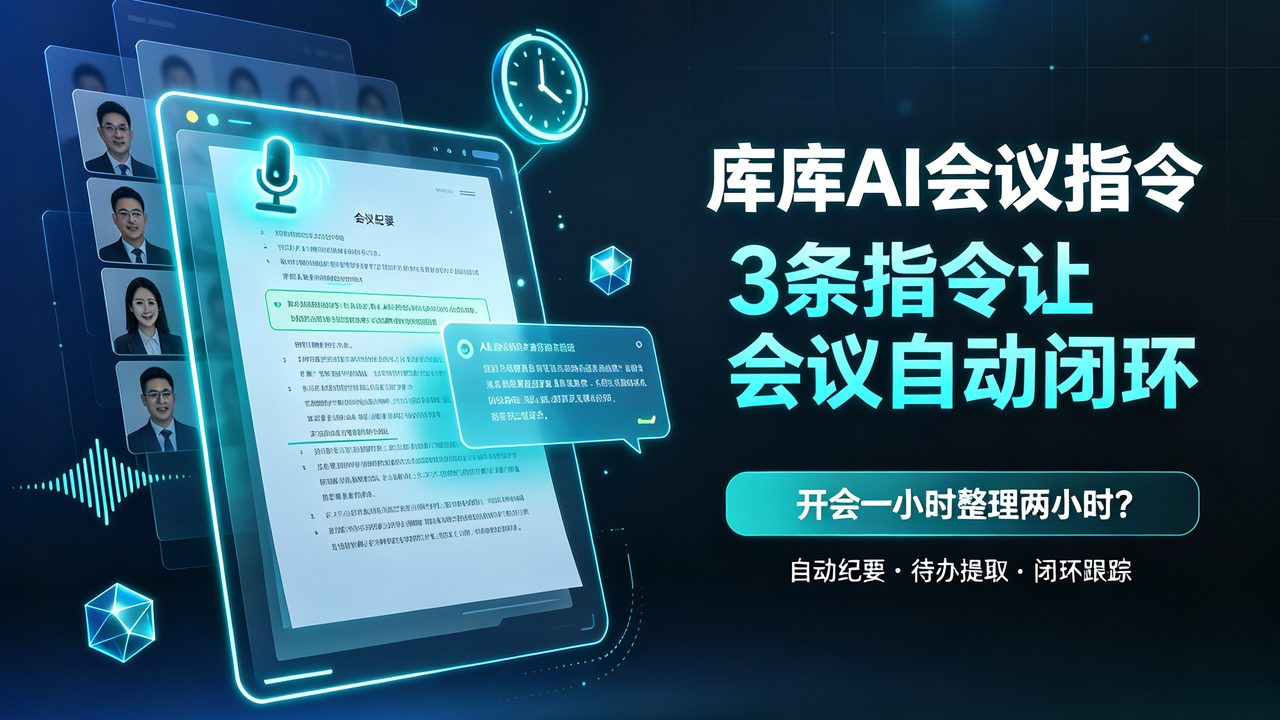 3条库库AI指令，让会议自动闭环