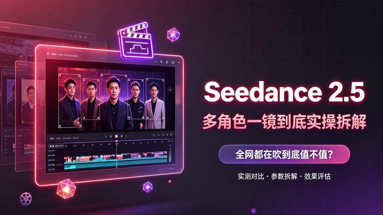 全网都在吹 Seedance2.5，它到底值不值？多角色一镜到底实操拆解