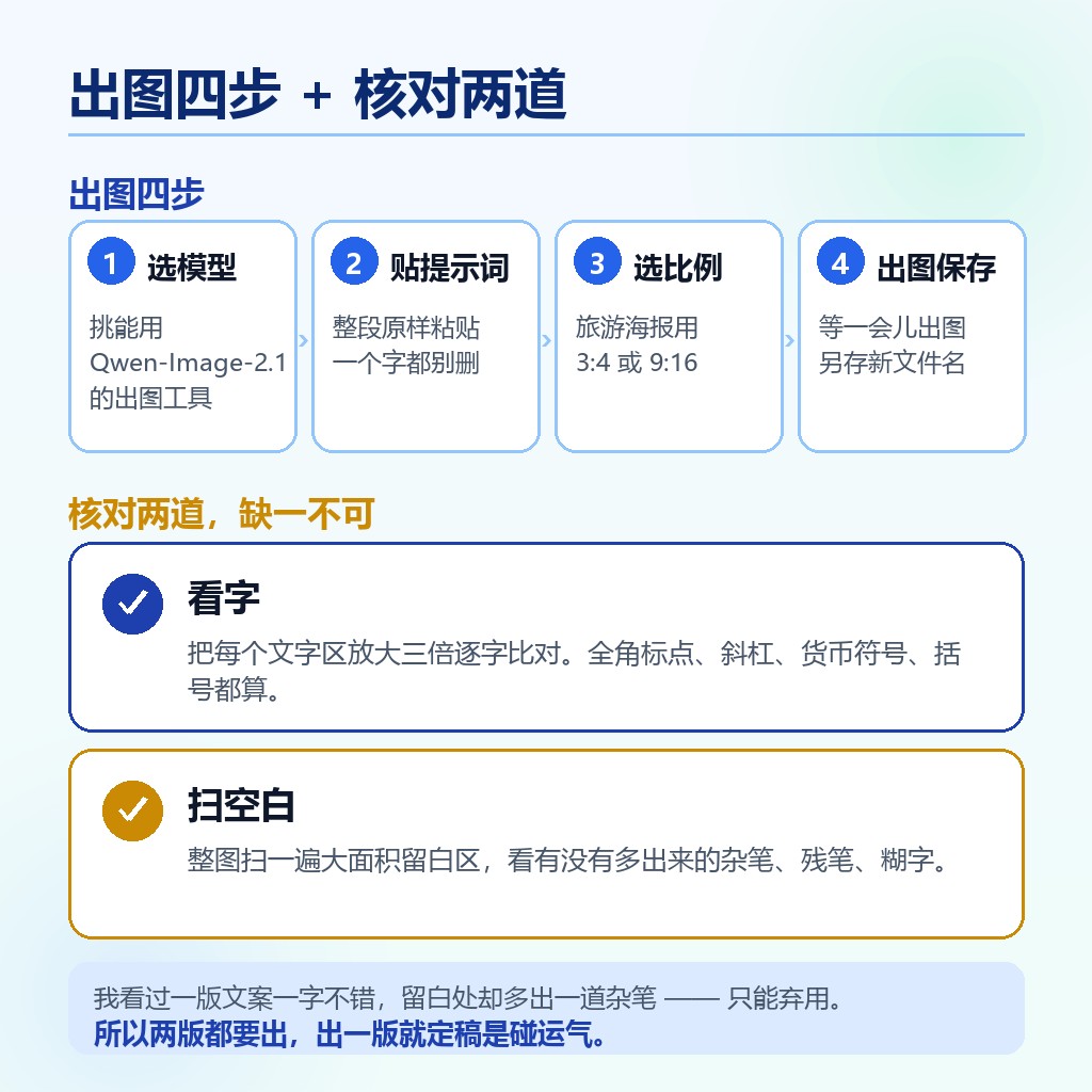 出图四步与核对两道