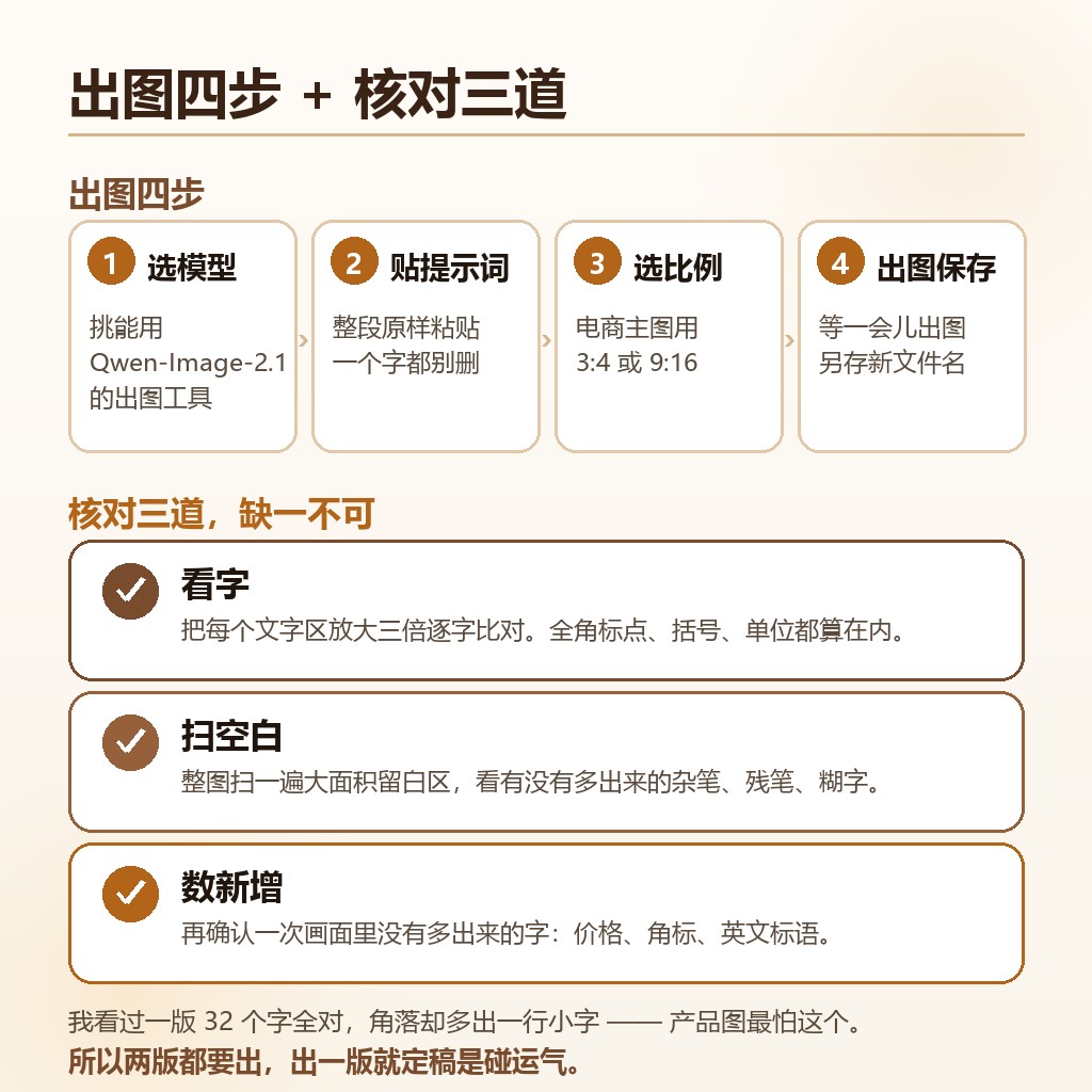 出图四步与核对三道