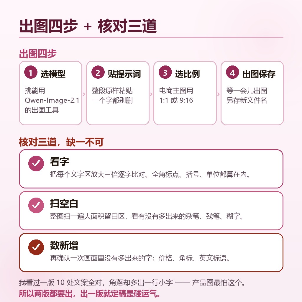出图四步与核对三道