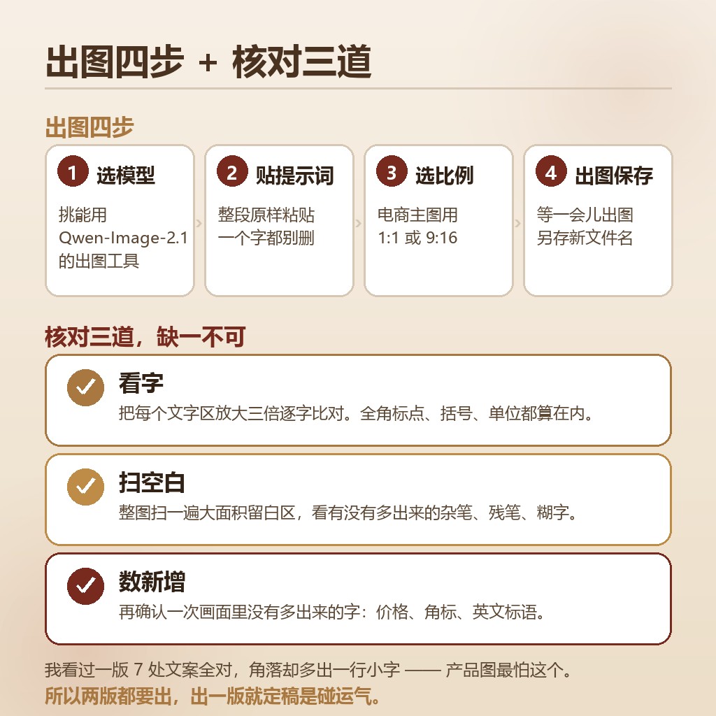 出图四步与核对三道