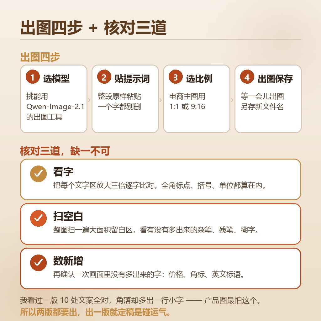 出图四步与核对三道